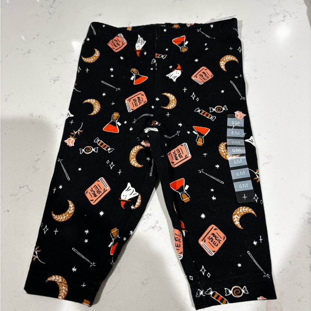 Carter's Black Halloween Themed Leggings